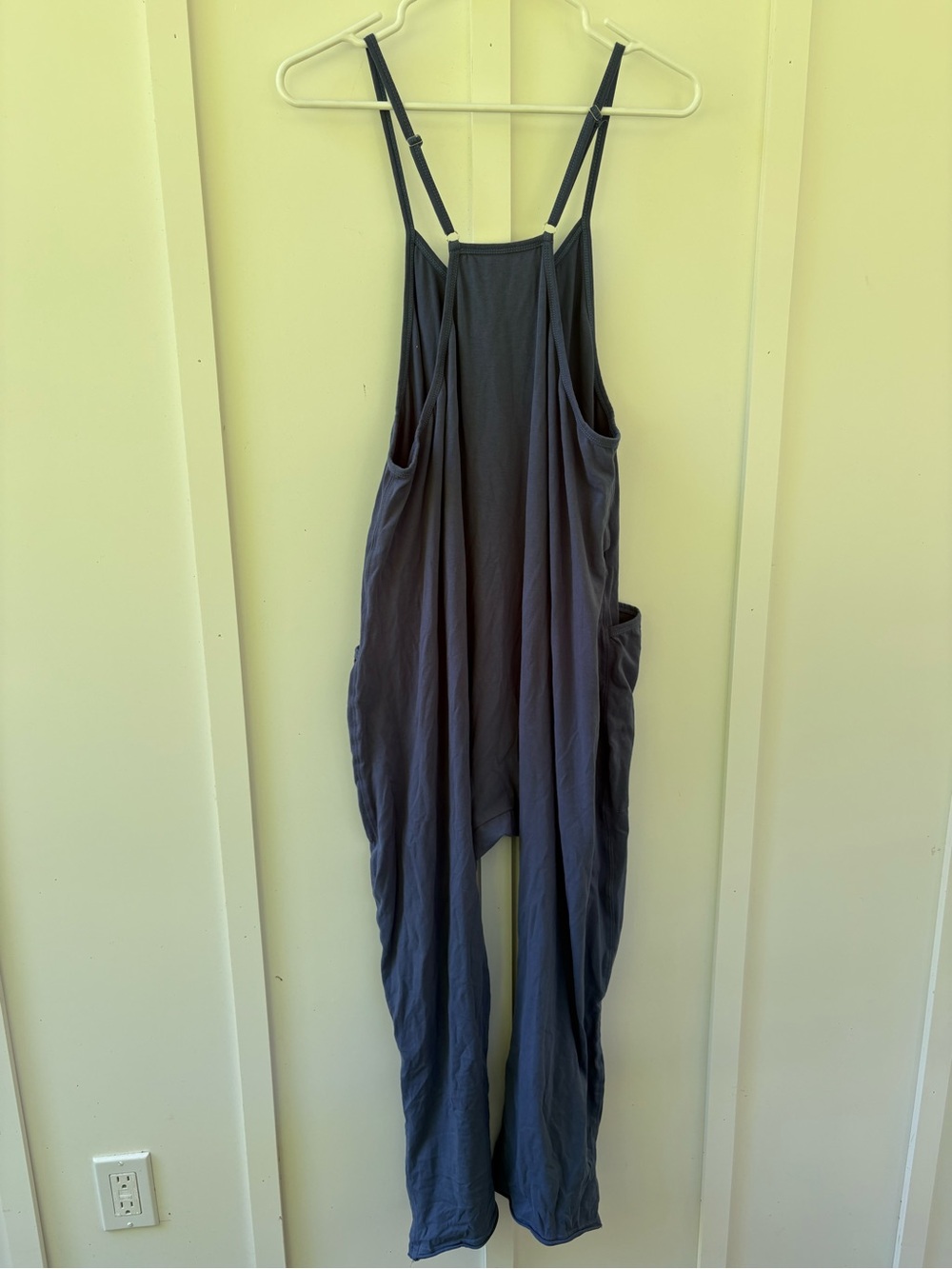 Relaxed Navy Blue Spaghetti-Strap Jumpsuit